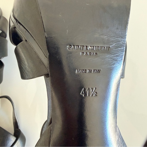 Saint Laurent Black Strappy Heels - Picture 12 of 15